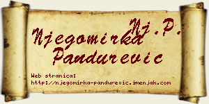 Njegomirka Pandurević vizit kartica